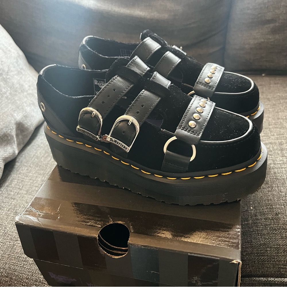 Dr. Martens x Ramsay Wednesday Adams Platform Creepers – Size 5